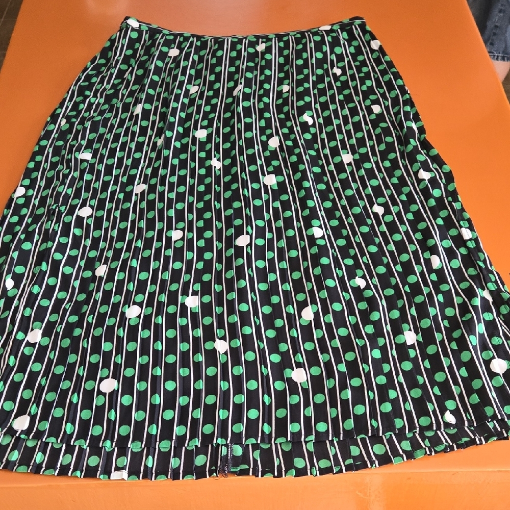 POPSUGAR Black and White A-Line Pleated Skirt